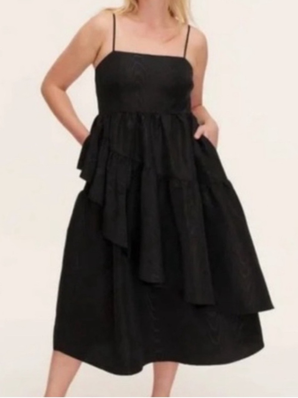 EUC Kate Spade X Target Tiered Midi Dress Black Size Medium